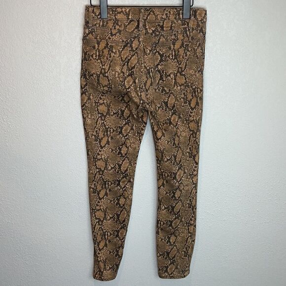 New FRAME High-Rise Snake-Effect Jeans Size 27 - Picture 6 of 16